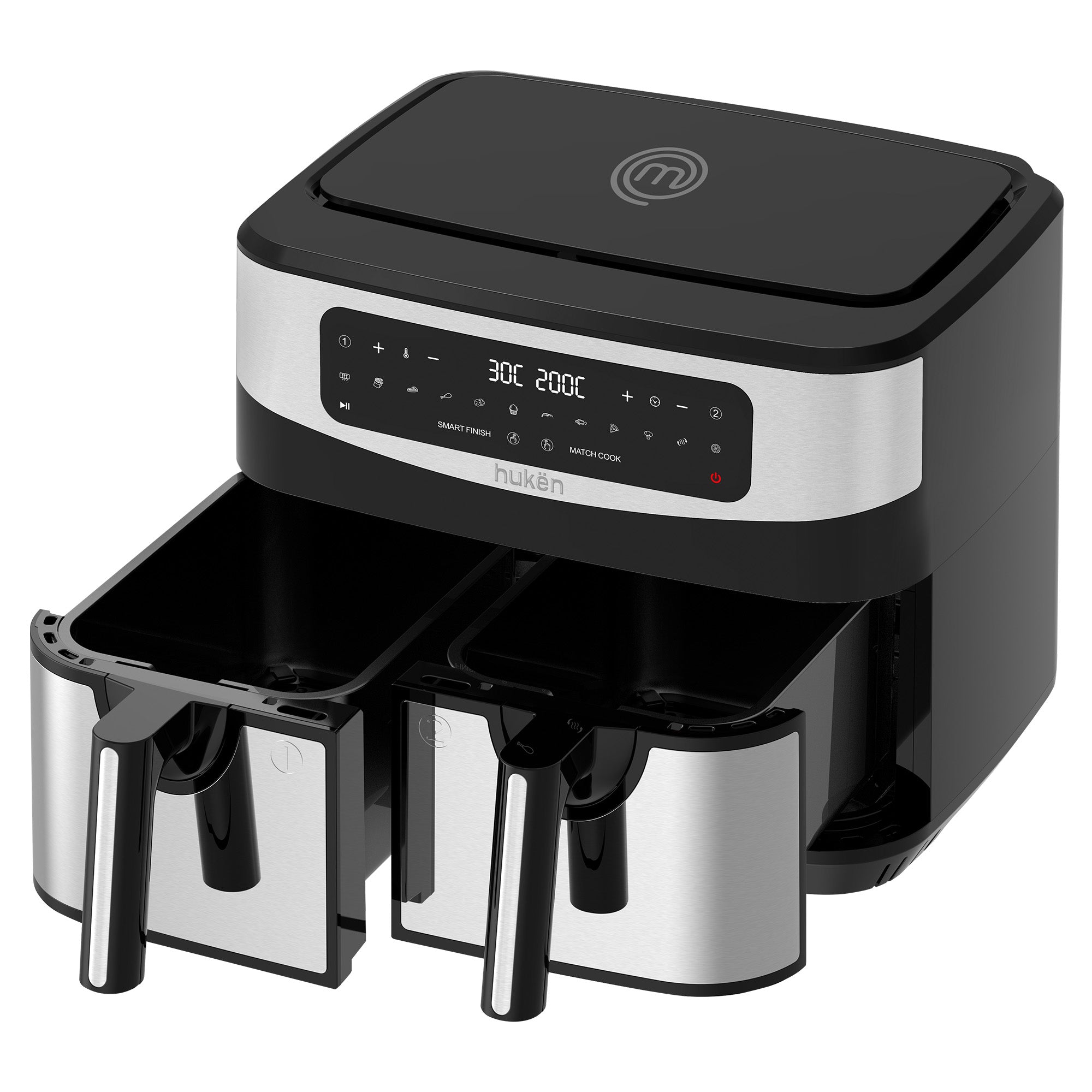 Freidora de Aire Multifuncional Dual Cook+  |  2 en 1 | Air Fryer | 9 Litros | Dual-Fry | Touch | Acero Inoxidable