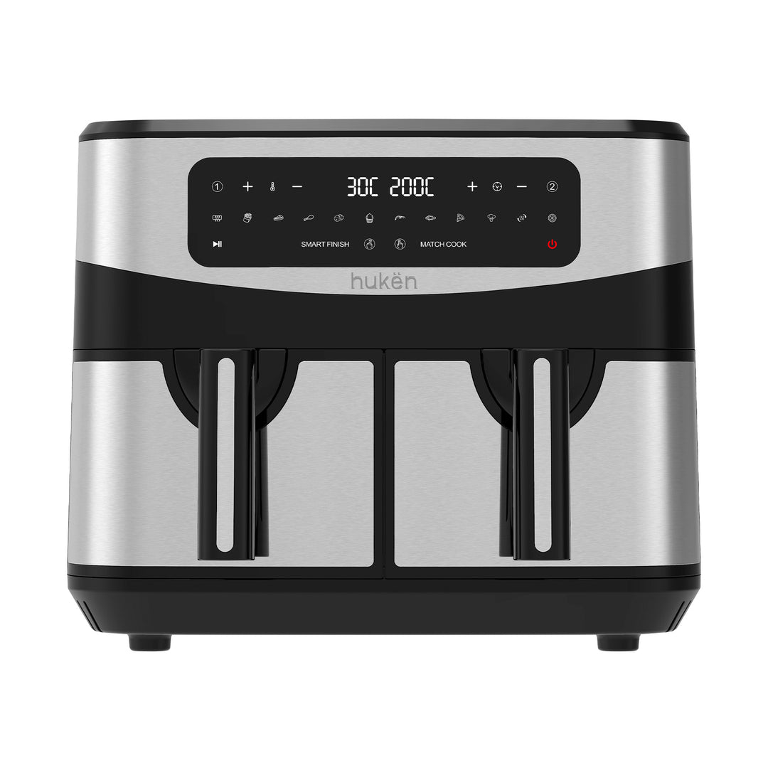 Freidora de Aire Multifuncional Dual Cook+  |  2 en 1 | Air Fryer | 9 Litros | Dual-Fry | Touch | Acero Inoxidable