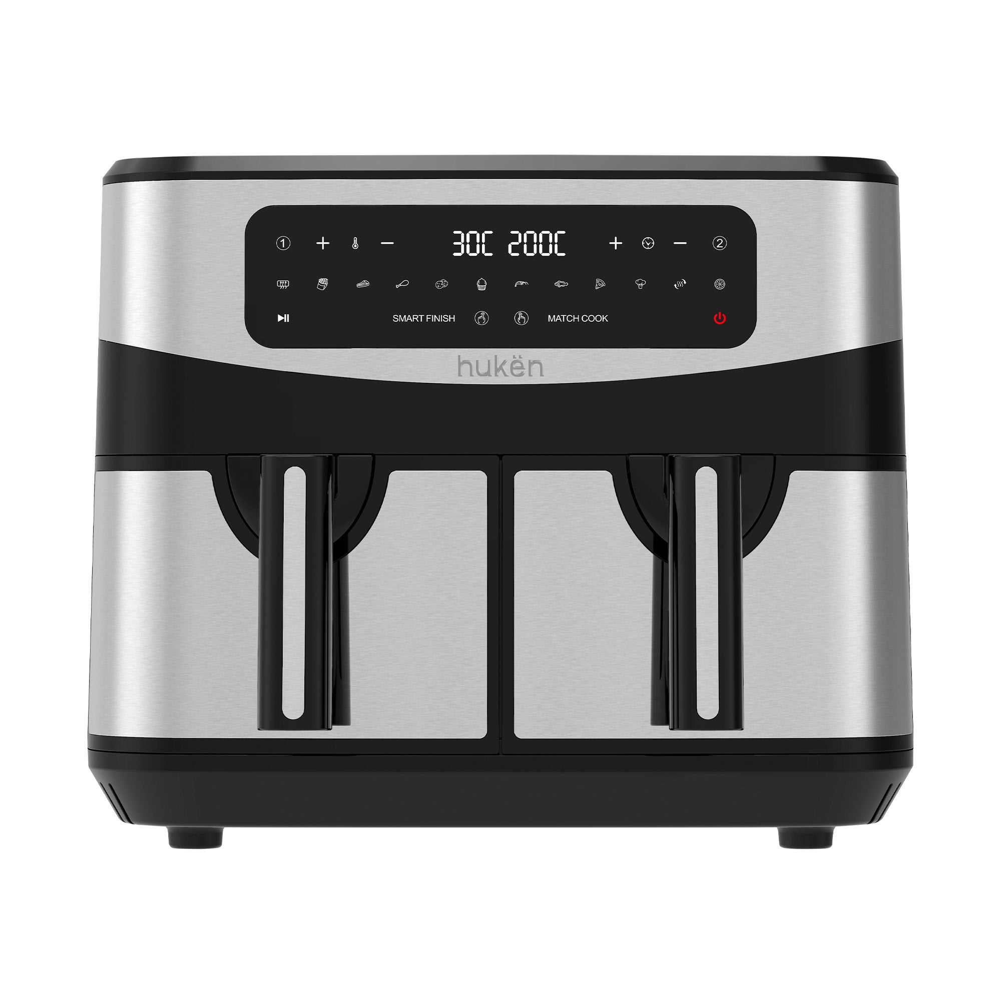 Freidora de Aire Multifuncional Dual Cook+  |  2 en 1 | Air Fryer | 9 Litros | Dual-Fry | Touch | Acero Inoxidable