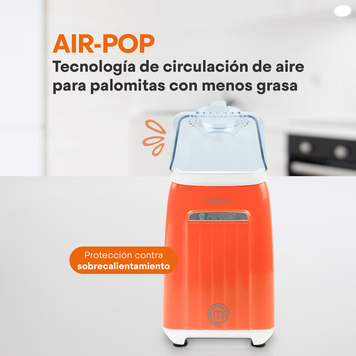 Retro Air-Pop Popcorn Machine | Special Edition | 80g | Oil-Free Popcorn Maker | Orange