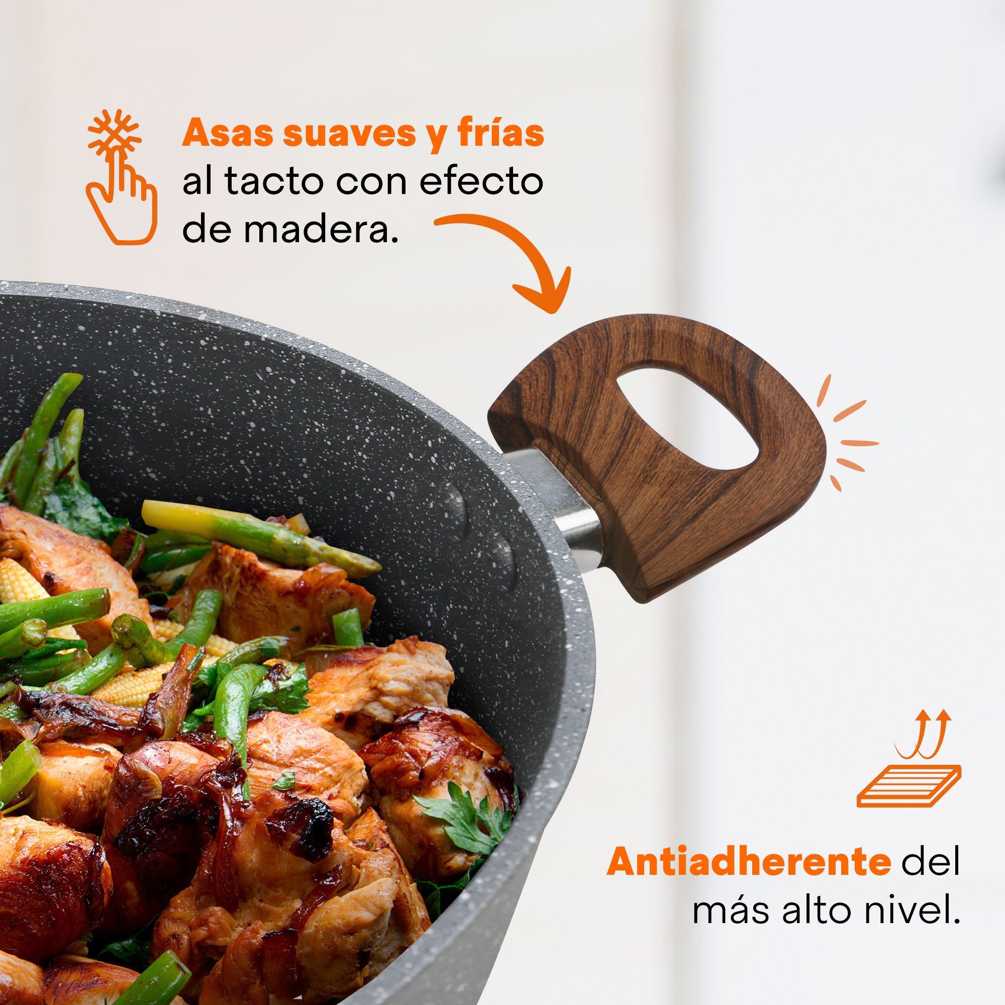 Set de Cocina Granite+ | 5 piezas | Aluminio Forjado | Versátil y Multifuncional | Hukën x MasterChef