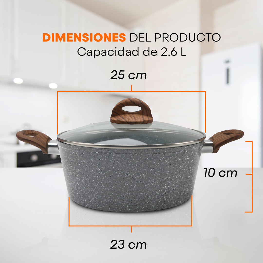 Set de Cocina Granite+ | 5 piezas | Aluminio Forjado | Versátil y Multifuncional | Hukën x MasterChef