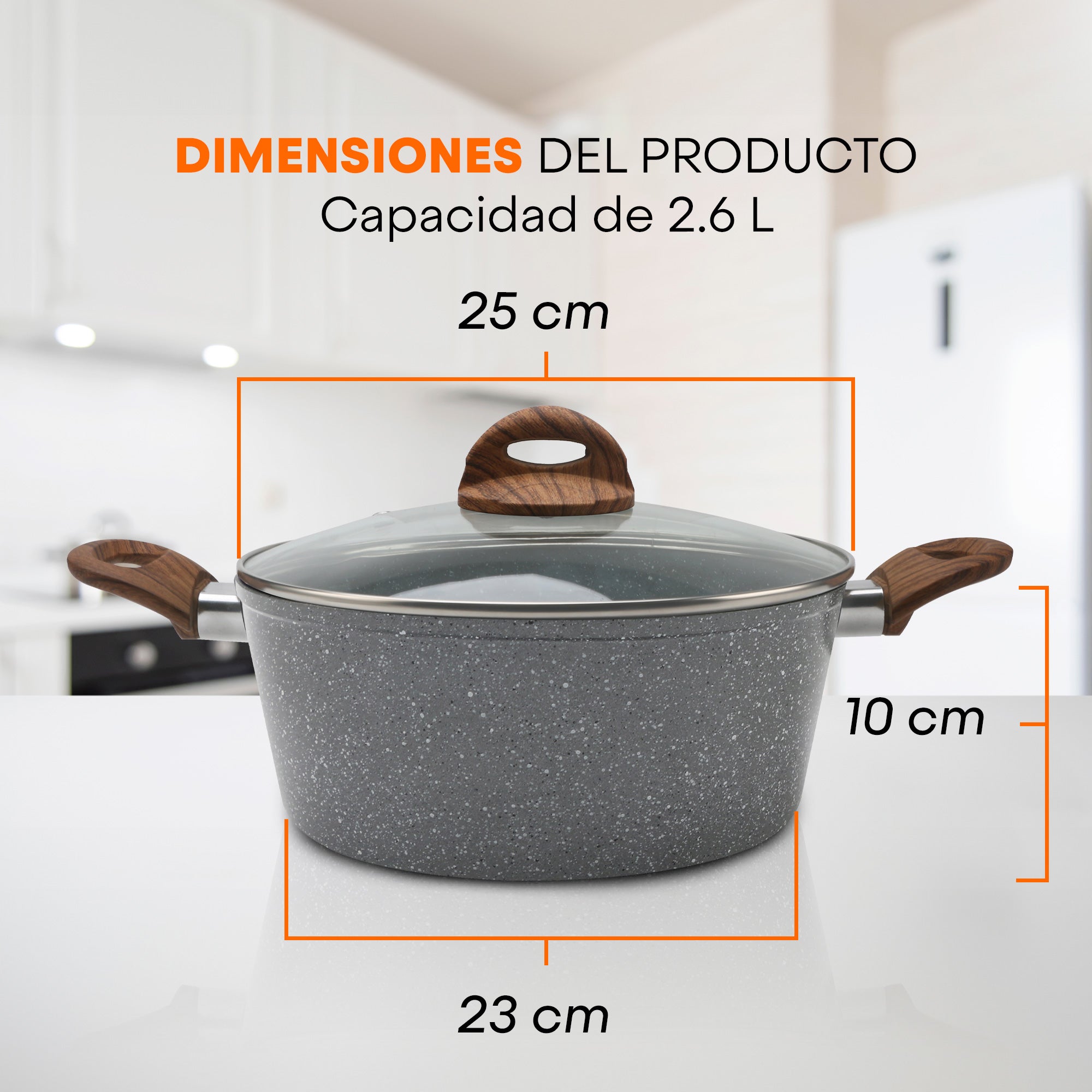 Set de Cocina Granite+ | 5 piezas | Aluminio Forjado | Versátil y Multifuncional | Hukën x MasterChef