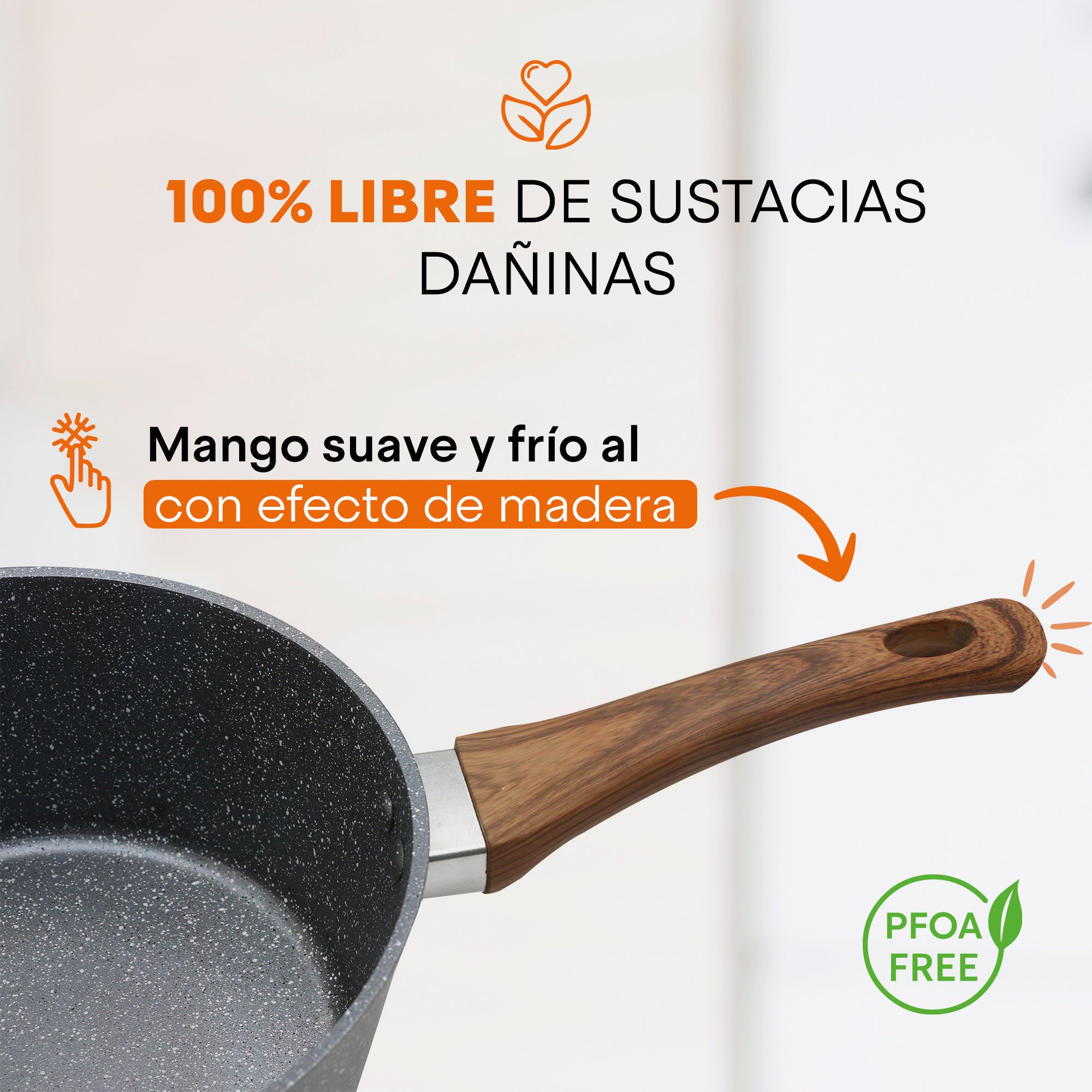 Set de Cocina Granite+ | 5 piezas | Aluminio Forjado | Versátil y Multifuncional | Hukën x MasterChef