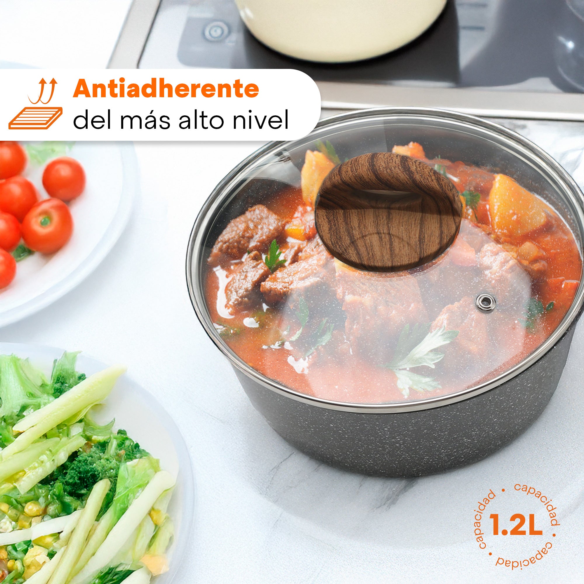 Set de Cocina Granite+ | 5 piezas | Aluminio Forjado | Versátil y Multifuncional | Hukën x MasterChef