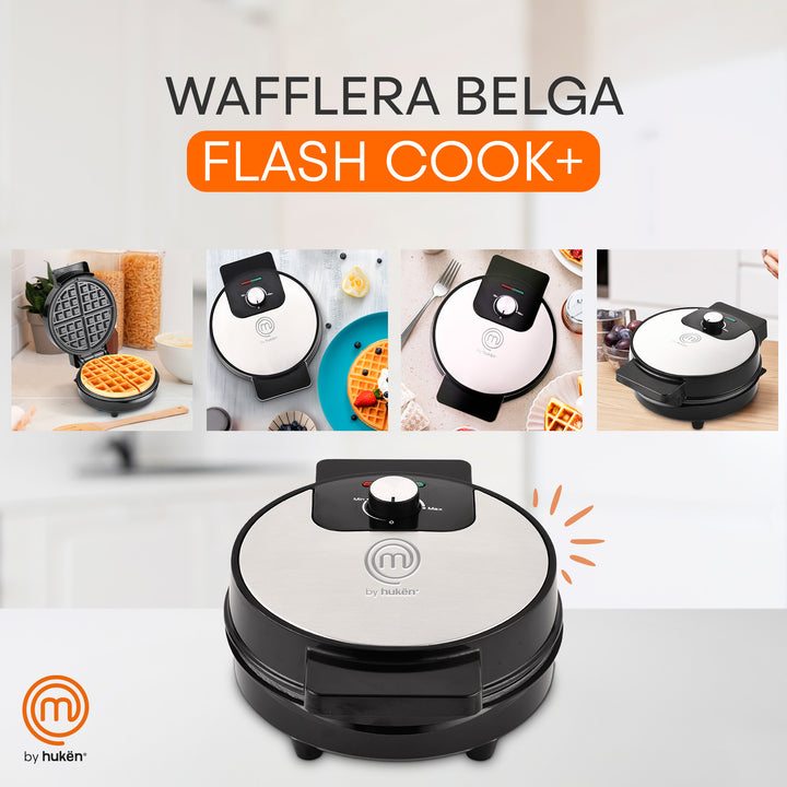 Waflera Belga Redonda | Regulador de Temperatura | MasterChef by Hukën