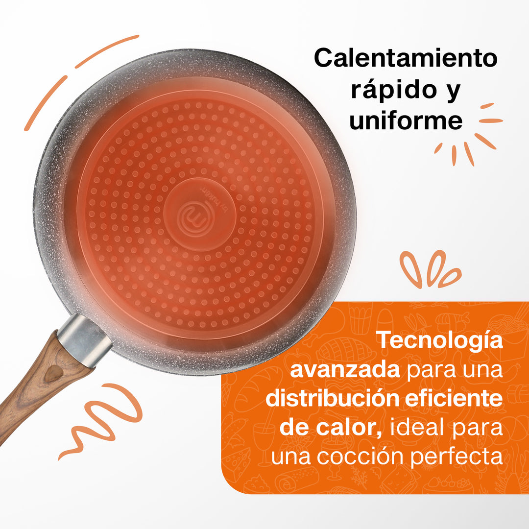 Set de Cocina Granite+ | 5 piezas | Aluminio Forjado | Versátil y Multifuncional | Hukën x MasterChef
