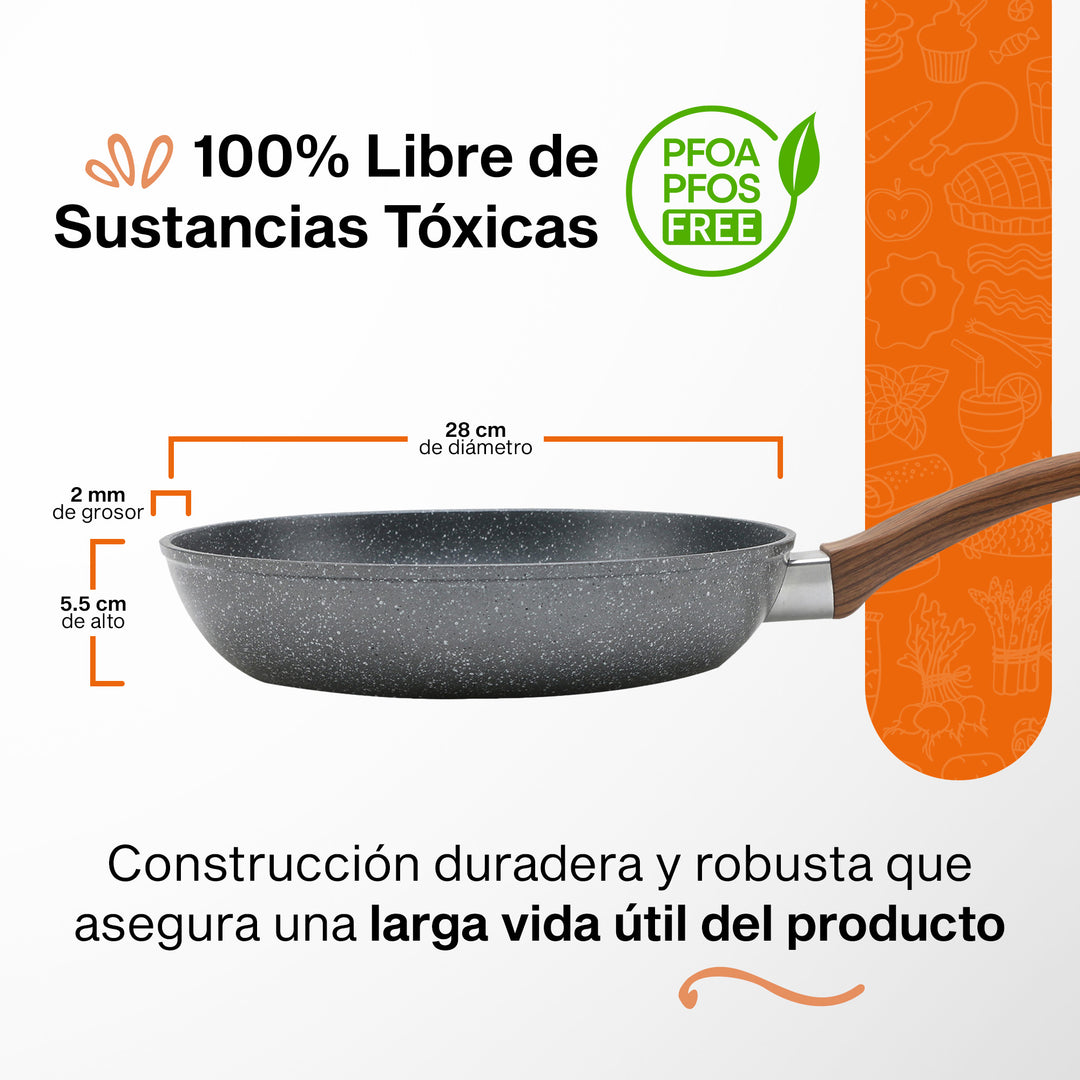 Set de Cocina Granite+ | 5 piezas | Aluminio Forjado | Versátil y Multifuncional | Hukën x MasterChef