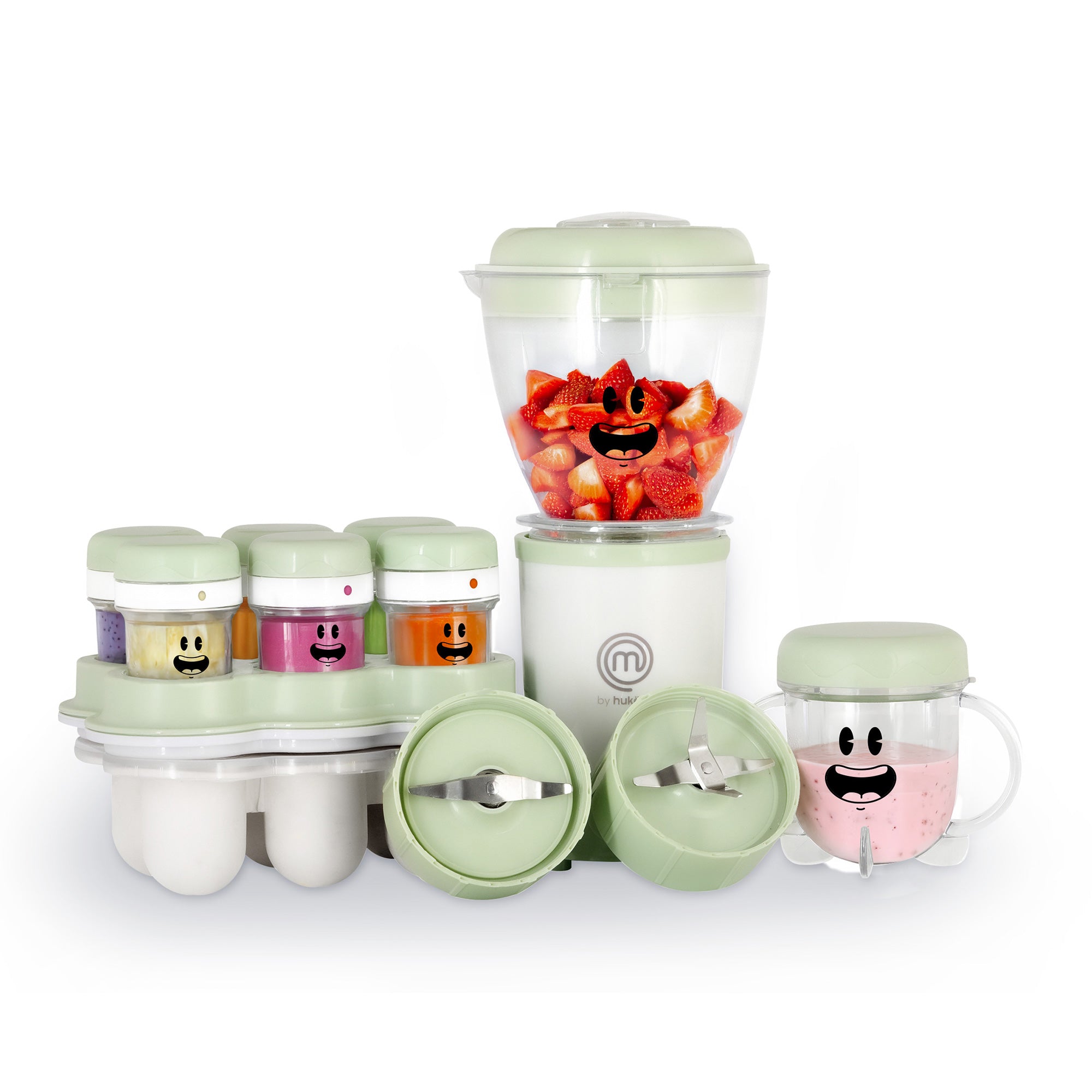Set de Licuadora Nutri-Baby | 2 Aspas para Papillas y Cereales | Vasos de 450ml y 170 ml